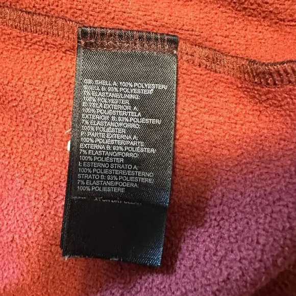 North Face Quarter Zip Pullover Men's Size XL Red Sweater Fleece Active Hiking - Picture 6 of 8